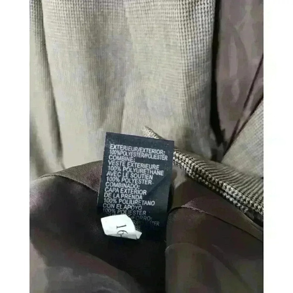 Tahari Women's Brown Blazer Jacket Size 16 w/ Leather Elbow Patches - Picture 4 of 4